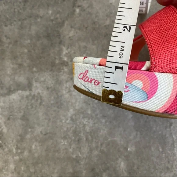 Desigual Red and Multicolor Platform Sandals - Picture 11 of 11